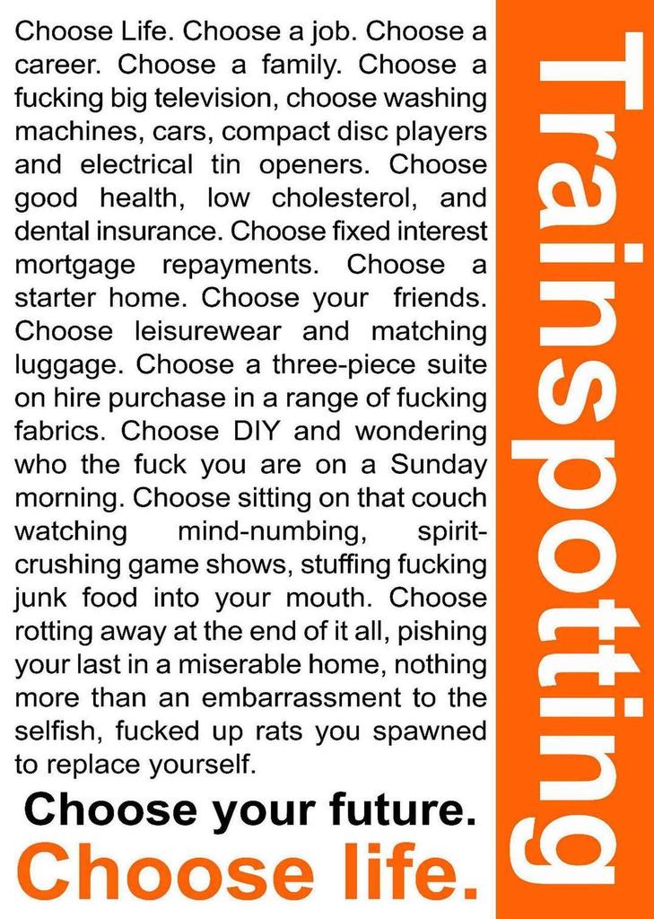 #Movie #Poster Trainspotting (1996) [1766x2480]