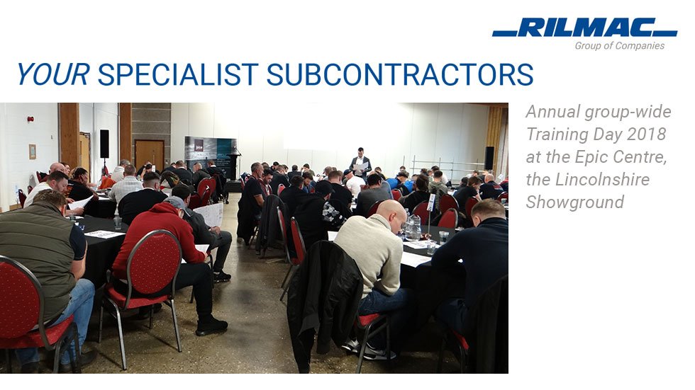 RilmacGroup's tweet photo. In the Scaffolding Division breakout session Ben from @483ScaffDesign is teaching basic design awareness to all our scaffolders nationwide at the @RilmacTrainingDay18 Very useful and can be easily implemented. https://t.co/i0oPBpCiCD