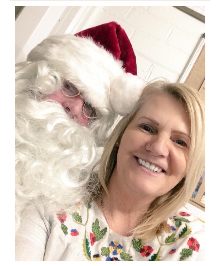 Anne one of our Family Support workers meeting Santa this morning! #Christmas #FeelingFestive