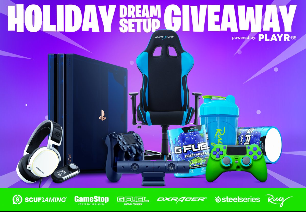 💦🎮 GIVEAWAY ALERT 🎮💦

@GameStop🕹PS4 Pro 500 Million Console
<a href="/SteelSeries/">SteelSeries</a> 🎧 Arctis Pro Headsets
<a href="/DXRacer/">DXRACER💺</a>💺Gaming Chair
<a href="/ScufGaming/">SCUF</a>🎮 Impact Controller
<a href="/GFuelEnergy/">G FUEL®</a>⚡️Year's Supply of G FUEL + More

"LIKE + RT + CLICK BELOW TO ENTER"

ENTER: gfuel.ly/2T0EIlH 👈😎