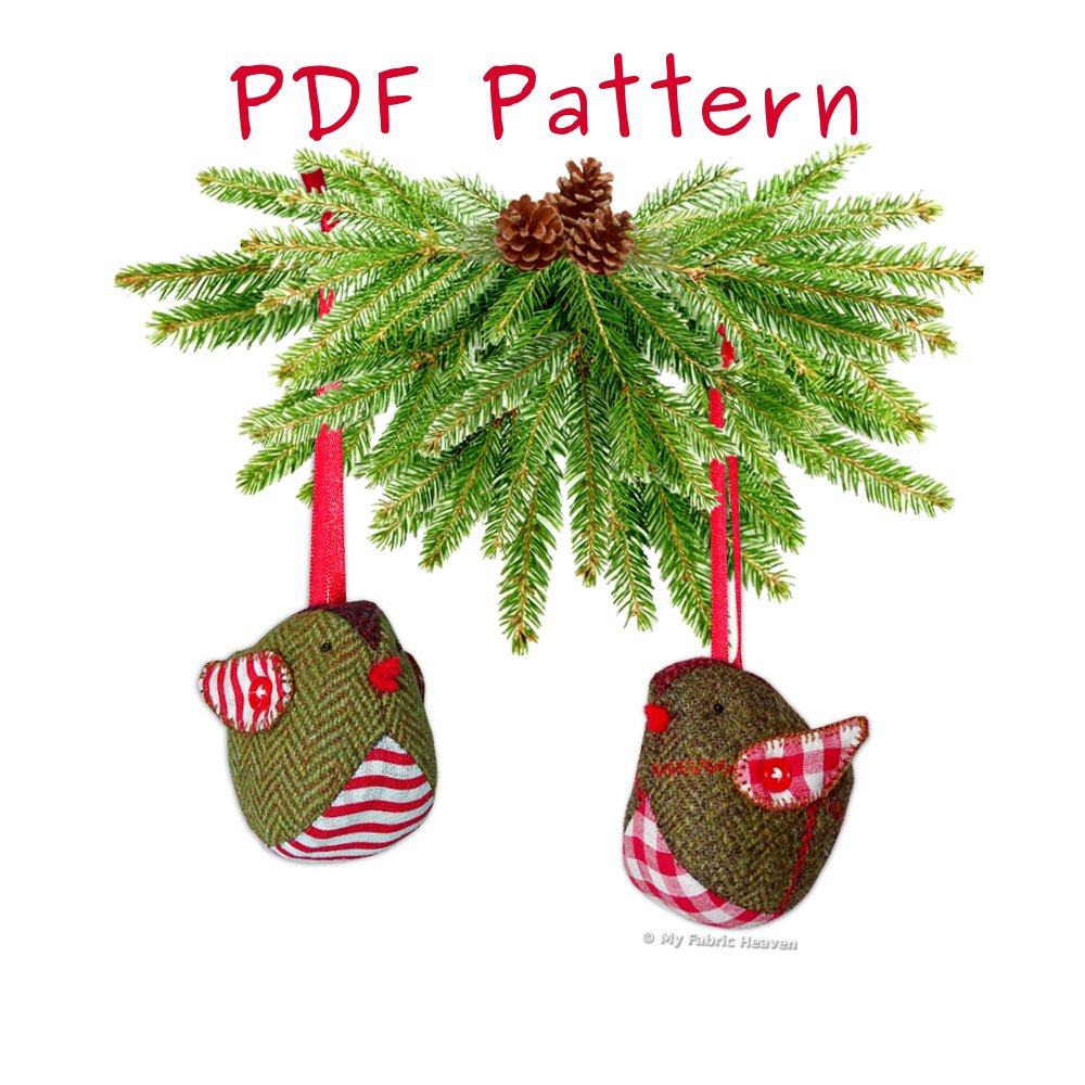 **Emailed PDF Version** Bird Sewing PATTERN Tweed Fabric Hanging Robin Decoration &amp; Easy Instructions. Christmas Ornament  Amazon.co.uk: Kitchen &amp; Home buff.ly/2QEe9Gr
#myfabricheaven #sewing #handmade
#flockbn #tweetuk #KPRS #SNRTG #eshopsuk #BTRTG