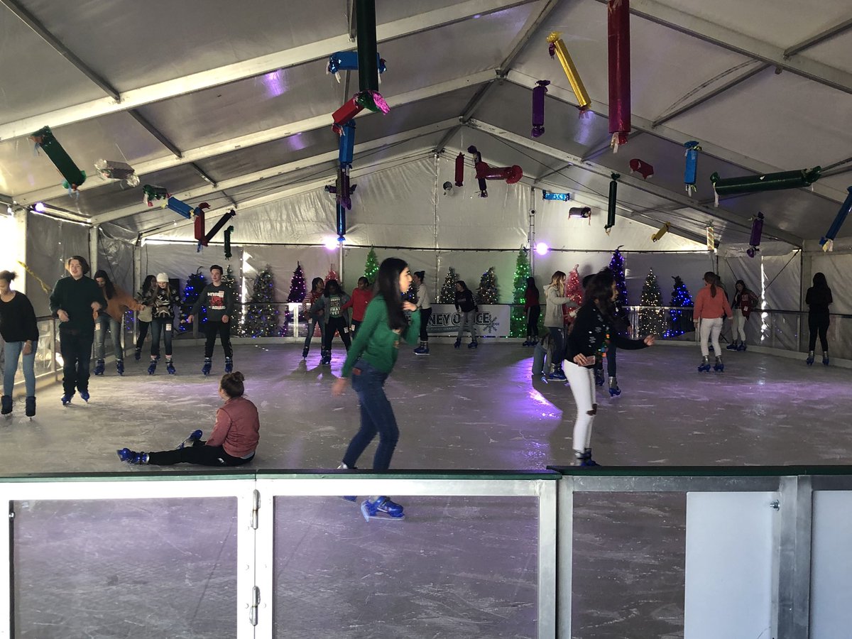 HornJATS's tweet photo. #JATS Christmas Party & Secret Santa was a success! Bonus this year was ice skating.. good thing there was a rink full of Athletic Trainers! #DecktheFalls #MerryChristmas #IceIceBaby #BahHumbug https://t.co/oGjwAQa7yz