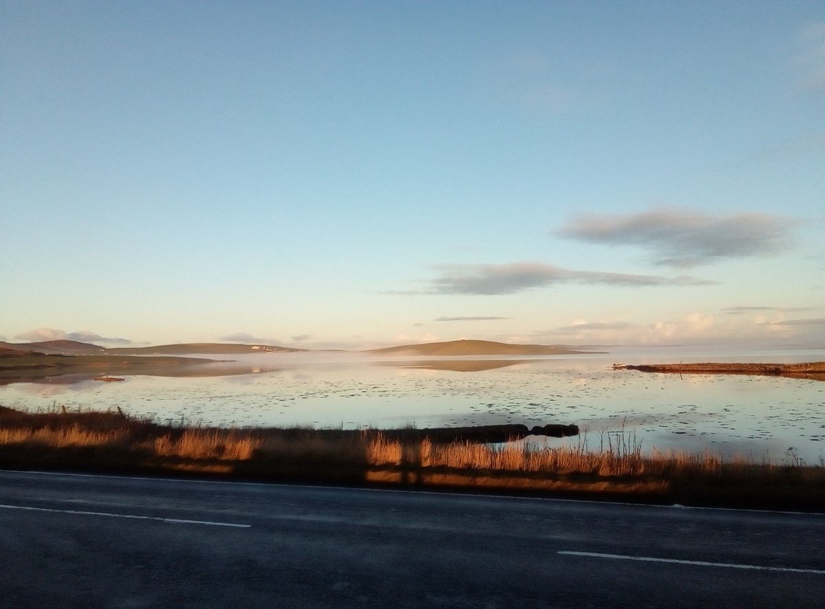 OrkneyLibrary's tweet photo. It's the most beautiful #shortestday in #Orkney and Simon has just been out in Stromness and the west mainland delivering books to our readers that can't make it to the library. 😀 https://t.co/u7vAAiN1VP