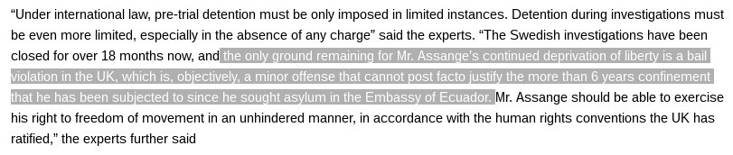 AssangeLegal's tweet image. Important: UN Special Rapporteur on the situation of human rights defenders, Michel Forst, joins UN Working Group on Arbitrary Detention to call on UK to immediately let Julian Assange walk free from Ecuador&apos;s embassy in London. Via @UNHumanRights ohchr.org/EN/NewsEvents/…