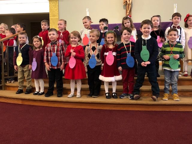 Check out a few pictures from the Notre Dame Academy PreK Christmas show! The theme was Children are the light of Christmas!