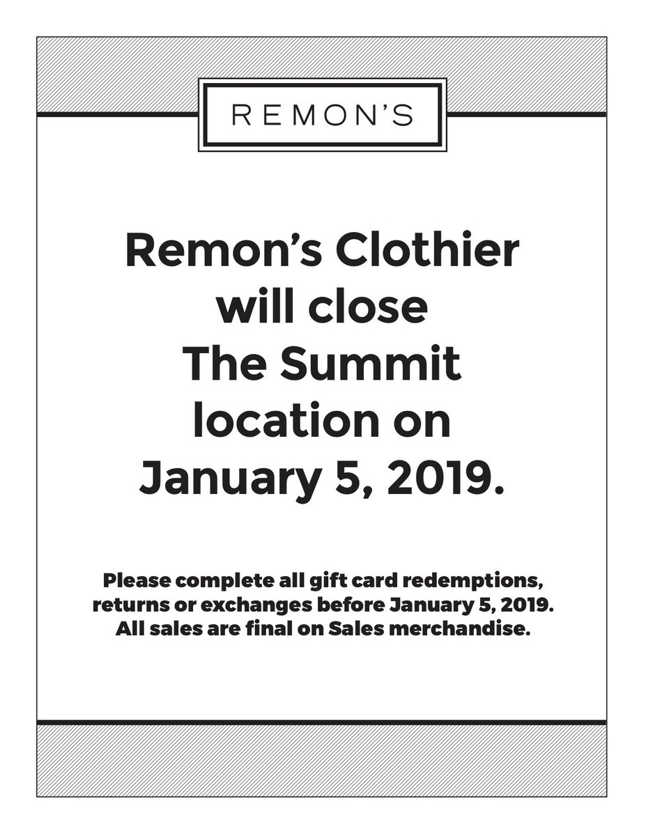RemonsClothier's tweet photo. Be sure to come see us before January 5th, Birmingham! https://t.co/n3Mir9YuzJ