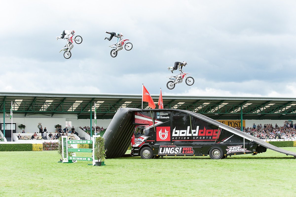greatyorkshow's tweet photo. We're pleased to announce that #motorbike #stunt riding team @BolddogFMX  will take centre stage at the Great #Yorkshire Show next year (9-11 July 2019) - https://t.co/n9veXv288s #FridayMotivation  #GYS2019 https://t.co/nMwp1hUiK6