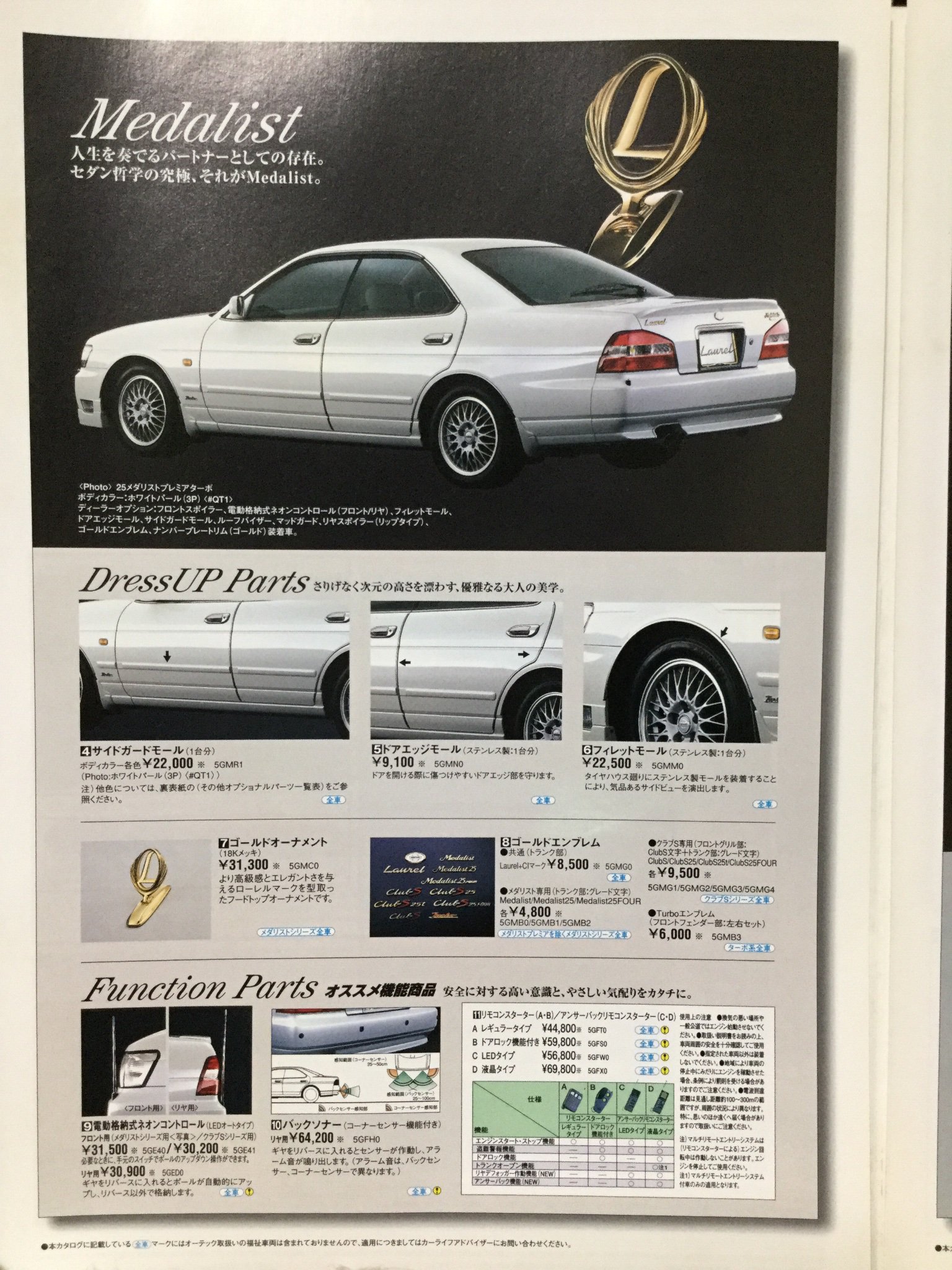 自動車カタログ収集記 C35 ローレル オプションカタログ