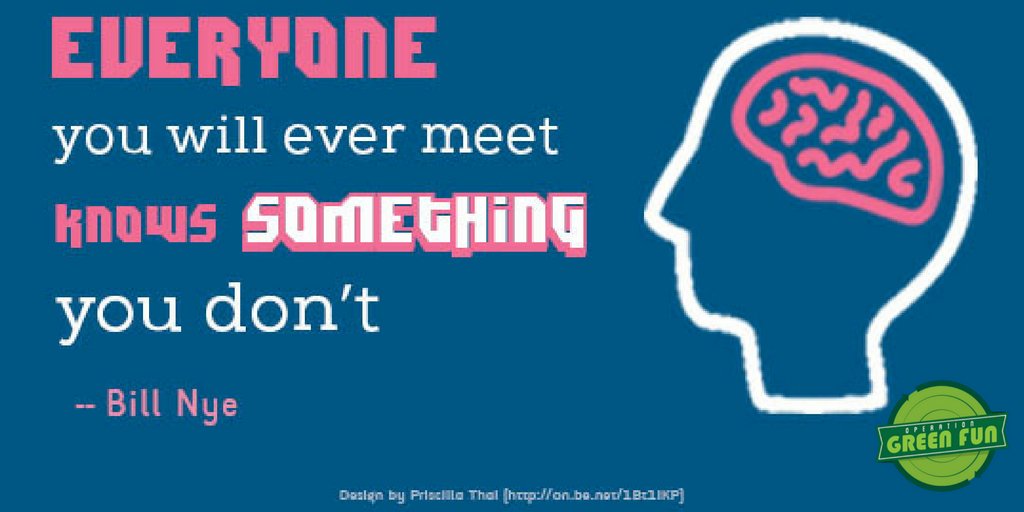 OpGreenFun's tweet photo. Is this your #attitude? You can learn something new everyday. #millennial #success https://t.co/QqYyeZLbMM