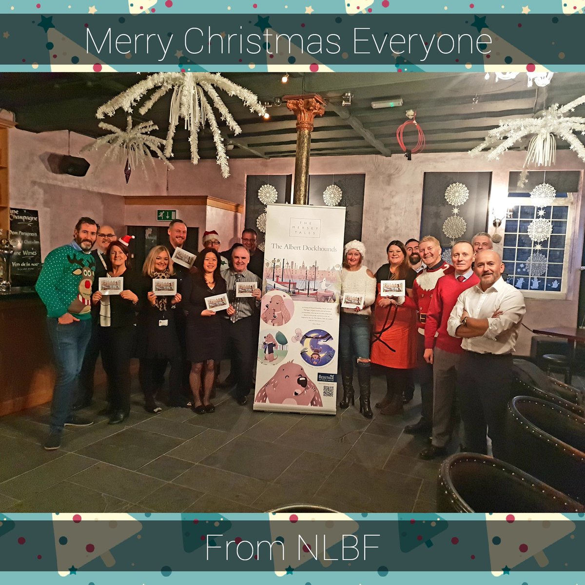 RebeccaBlinston's tweet photo. @NLBFNetworking in  Bootle Sefton wish you all a Merry Christmas. At the last meeting  we also celebrated the publication of my #kidsbook,The Albert Dockhounds, based on Liverpool heritage and the power of positivity.
👉https://t.co/nvvVmJvsQa 
#Merseyside https://t.co/vnOecm7FQF