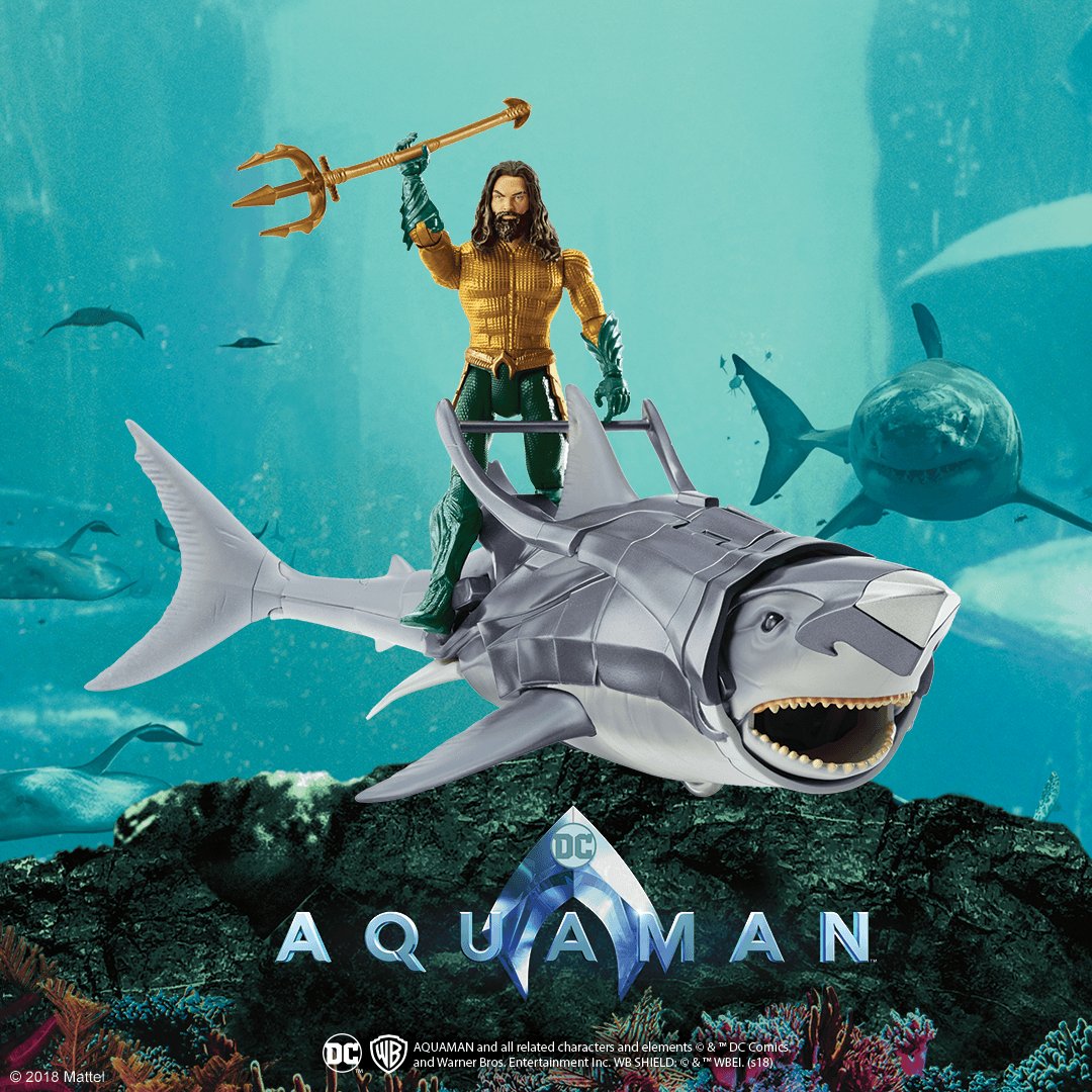 aquaman figure with shark