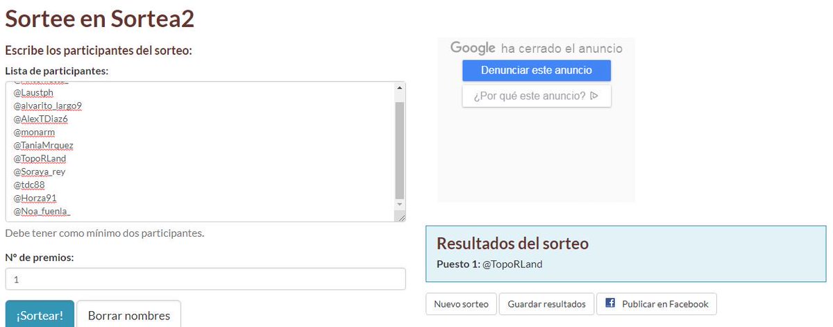 Redoble de tambores porque tenemos ganador! La pizza mediana se la lleva <a href="/TopoRLand/">Mfah82</a> y otra para su amigo <a href="/esedelgadito/">David G.</a> Enhorabuena! Y gracias a todos por participar!