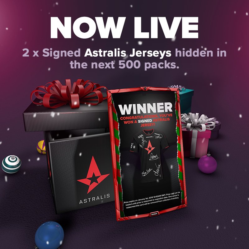 AstralisCS's tweet photo. FIND YOUR CHRISTMAS PRESENT! π±
There are two signed Astralis jerseys in Astralis packs on @EpicsGG: https://t.co/HsGYtomdL9
Merry Christmas, everyone, and good luck finding one π
#ToThePresents π https://t.co/T7QuIxBKWJ