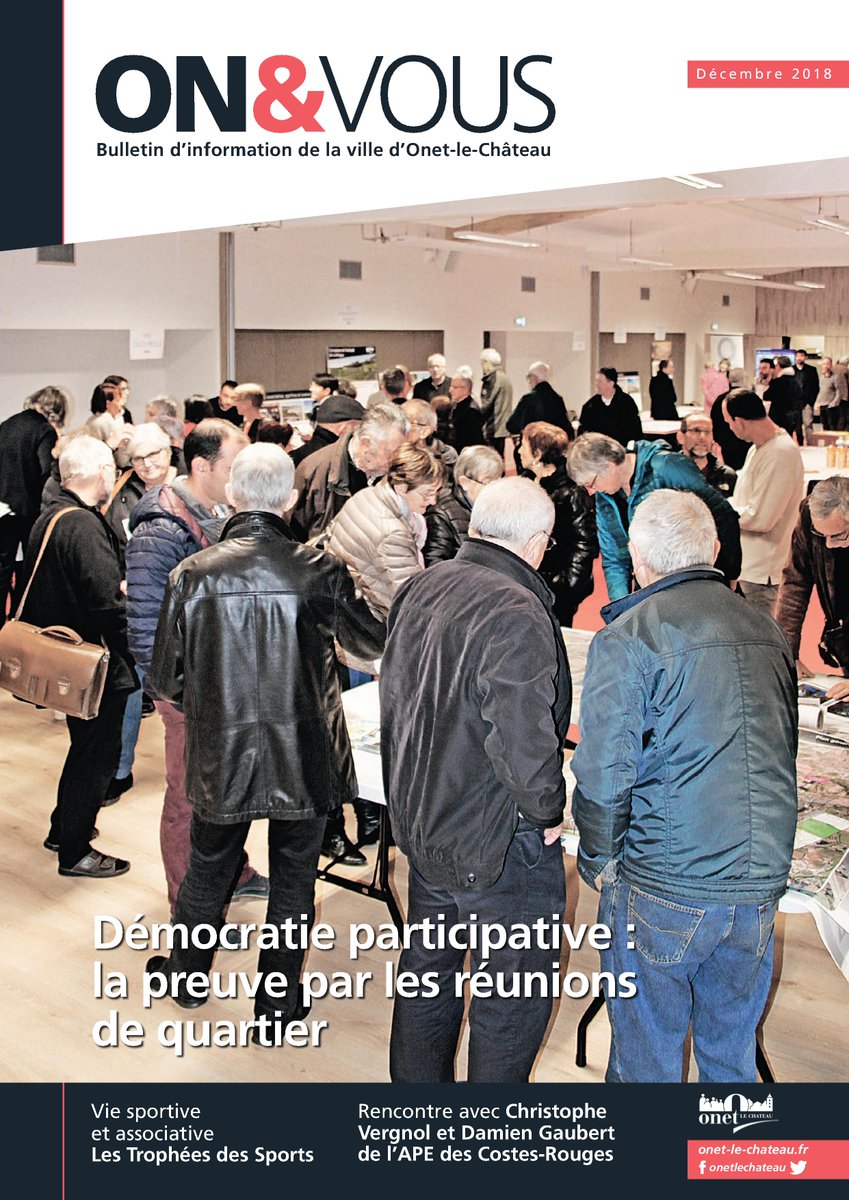 On&amp;Vous, le bulletin d'info de la Ville d'Onet-le-Château du mois de décembre vient de paraître ! Retrouvez y toute l'actualité de la commune.
bit.ly/2LsE6D3