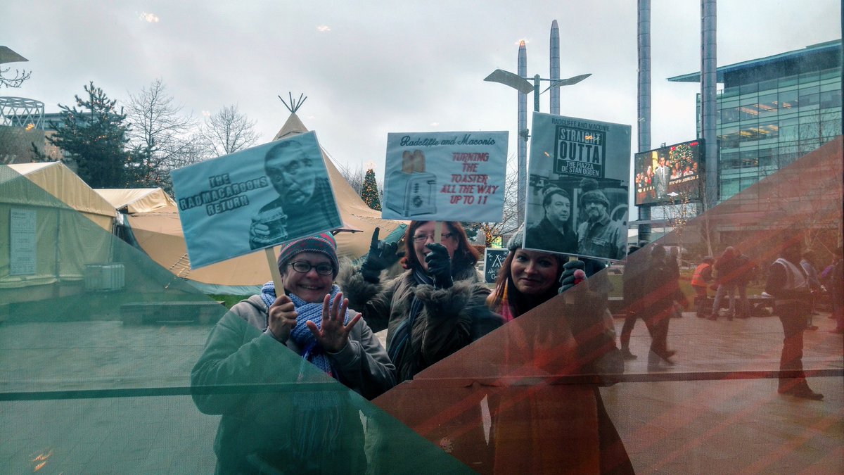 The account formerly known as RadMac on 6 Music (@bbcradmac) on Twitter photo Hello to our placard waving friends π Hello to our placard waving friends π