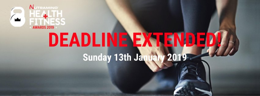Due to demand and as the Christmas season is upon us, we have EXTENDED the DEADLINE ONE LAST TIME! Get your entries into the <a href="/NutraminoIRL/">Nutramino Ireland</a> Health &amp; Fitness Awards before the 13th January 2019. #NMOHealthFitAward19 Enter here >> bit.ly/2rYbbOl
