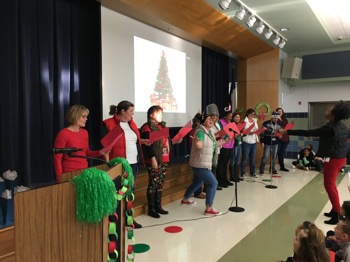 irvineaq's tweet photo. Enjoying the Harrington staff’s version of The 12 Days of Christmas aka My Dog Ate my Homework @ Harrington_El https://t.co/8ITfTZvEki