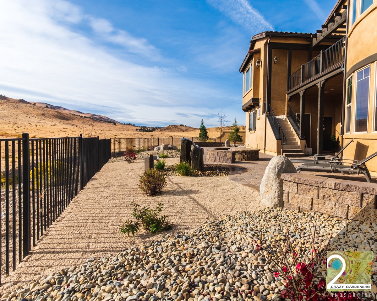 2crazygardeners's tweet photo. At 2 Crazy Gardeners, we take time to understand what you want from your new outdoor space. Here we reworked and dramatically extended the existing patio with all the extras including xeriscape to enhance the view. Visit us at https://t.co/ChMSF4Mjrc for more. #reno #landscape https://t.co/ao6iMC1nx2