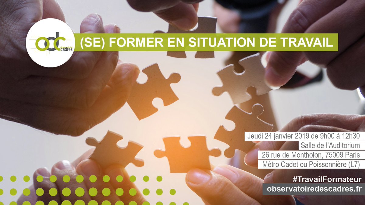 Obs_des_Cadres's tweet image. 👩‍🏫"(SE) FORMER EN SITUATION DE TRAVAIL 👨‍🏫#TravailFormateur
Assistez au prochain séminaire de l'OdC, jeudi 24 janvier 2019 ! 
🖋️ tinyurl.com/y8eecz8n  @OMeriaux @annefloquintin @sbj07 @lrtmahieu @phdebruyne @thevaloche