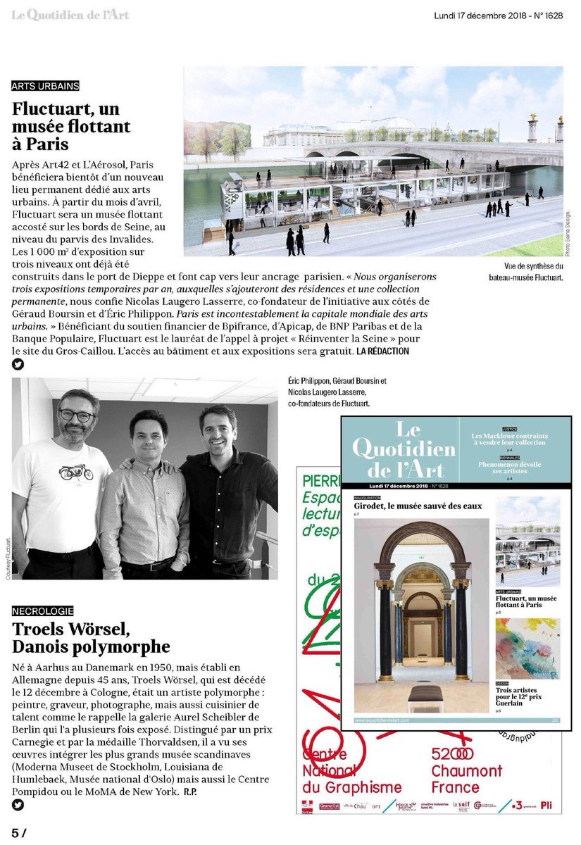 Mim_dieppe's tweet image. Un article du @Quotidiendelart qui parle du projet @fluctuart 👏🏻⛴ @dieppefr #Fluctuart #StreetArt