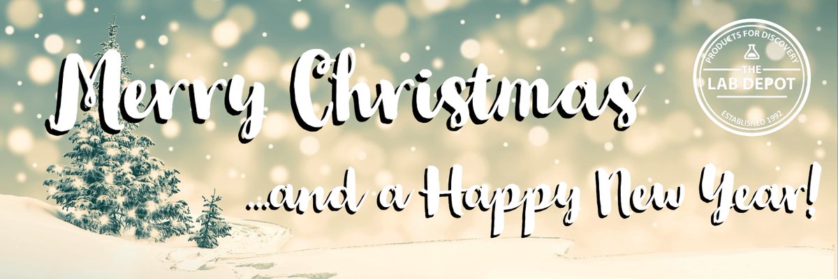 The Lab Depot
Just now · 
Merry Christmas!  We hope you have a cheerful Holiday Season, and we wish you joy and prosperity in the New Year!

Our office will be closed December 24-25th and January 1.