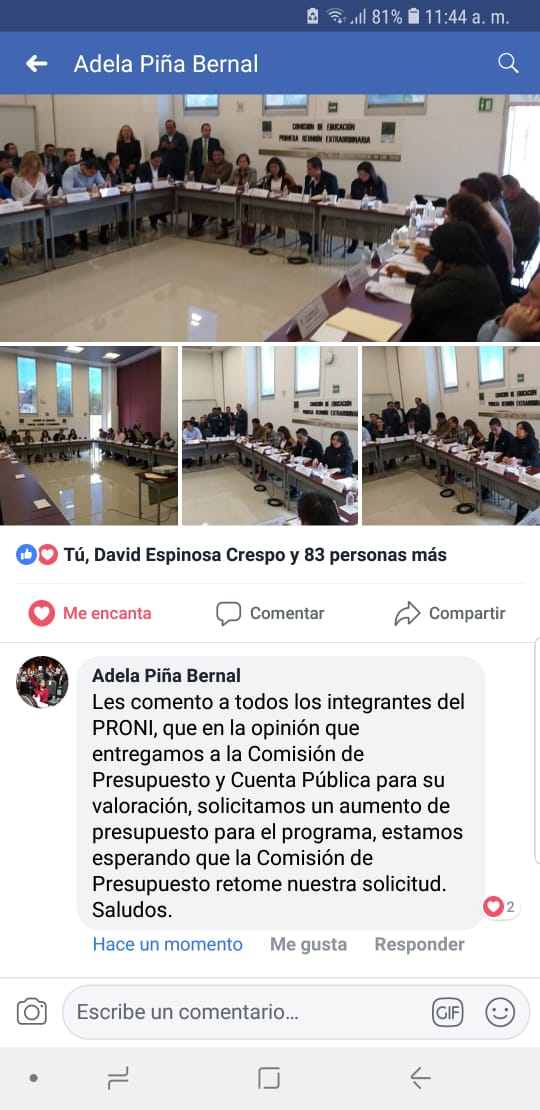 FIdurango's tweet photo. Teachers PRONI le agradecemos infinitamente a la diputada @AdelaPina2018 esté tomándonos en serio dentro de los planes educativos.  El manejo idioma Inglés es realmente importante para nuestro país, para nuestros niños.  Gracias.
@fuerza_proni #FUERZAPRONI https://t.co/tTZU0lrYui