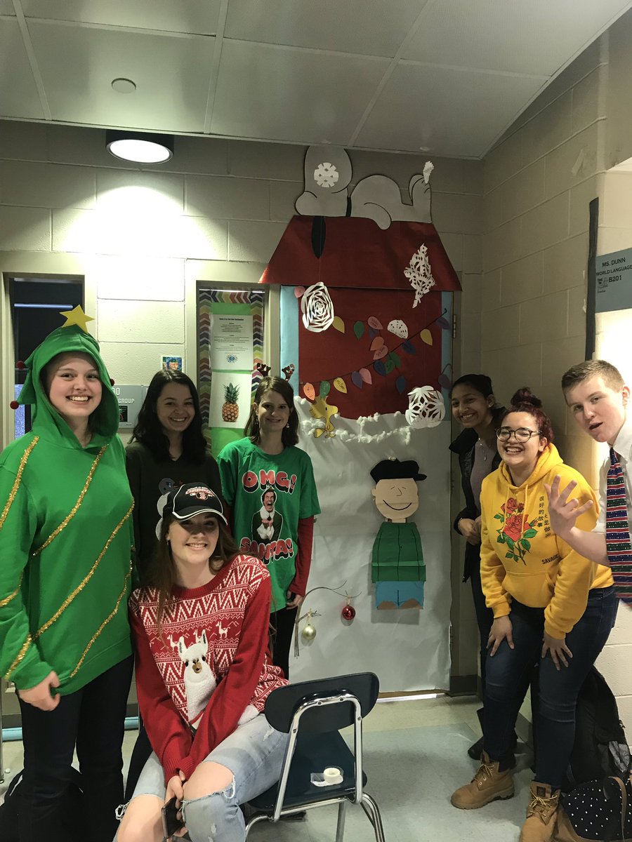 LDunnAHS's tweet photo. Great job door decorating, D Block! https://t.co/qt6q36IfH4