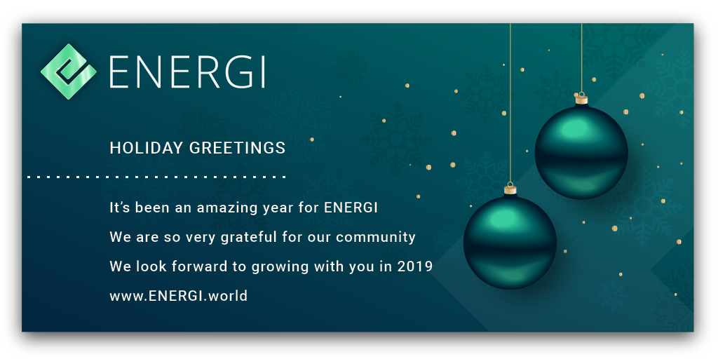 energi's tweet photo. To celebrate the Holiday Season, we are giving away $500 in Energi $NRG! 

To be eligible:

- Follow and Retweet
-Create a tweet letting us know what you're most grateful for about Energi with a mention to @Energicrypto and include the hashtage #EnergiWorld https://t.co/Q7UcAvPGXd