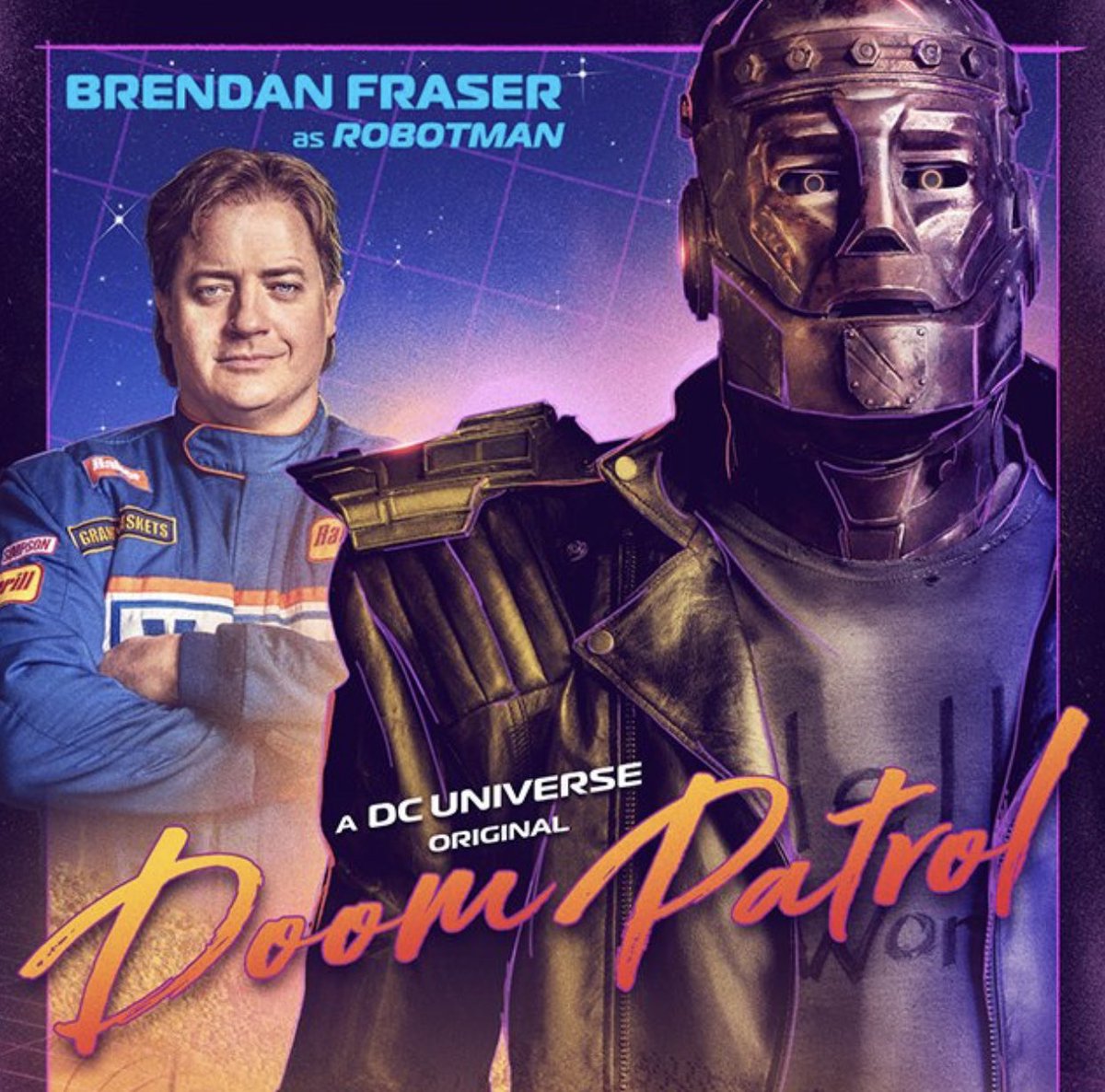 ProjBigScreen's tweet photo. Oh my does Brendan Fraser look amazing in this DC ‘Doom Patrol’ poster... https://t.co/IFYtnMSiH3