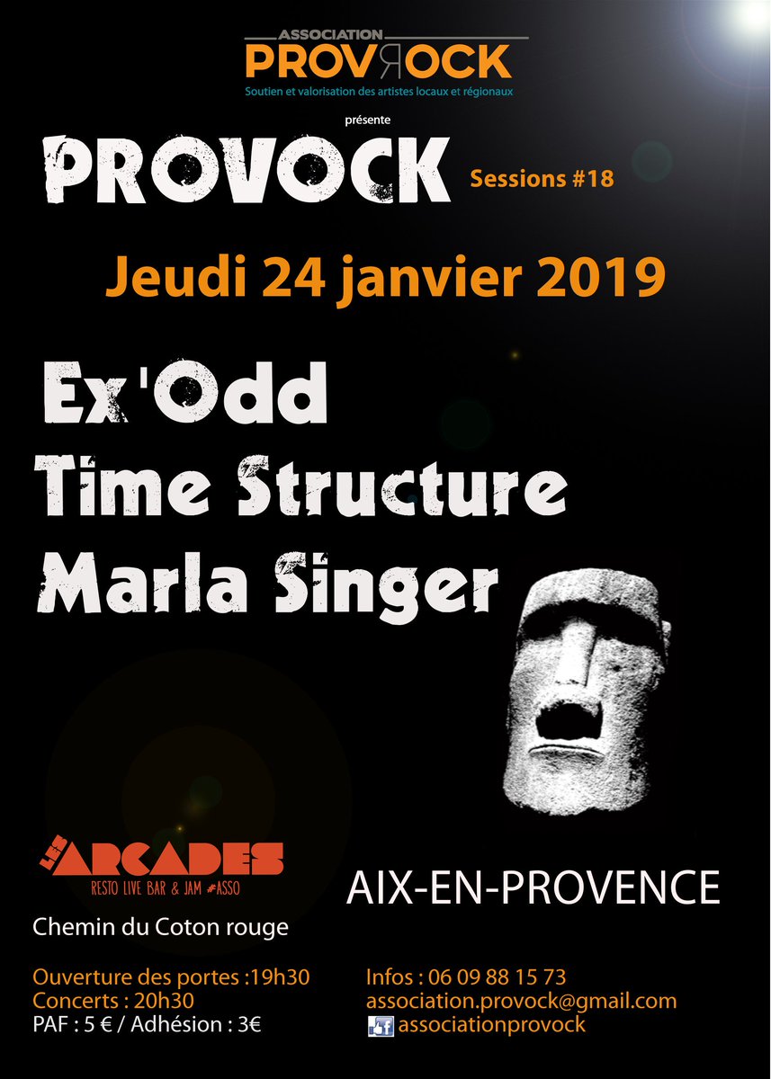 ProvockAsso's tweet photo. Reprise des #Provock Session le J 24/01/2019 ! Soirée #Rock #Psyché #Progressif... D'ici là joyeuses fêtes à tous 😉
--> Infos : https://t.co/KmBjGPkGbl https://t.co/tT91jykeRP