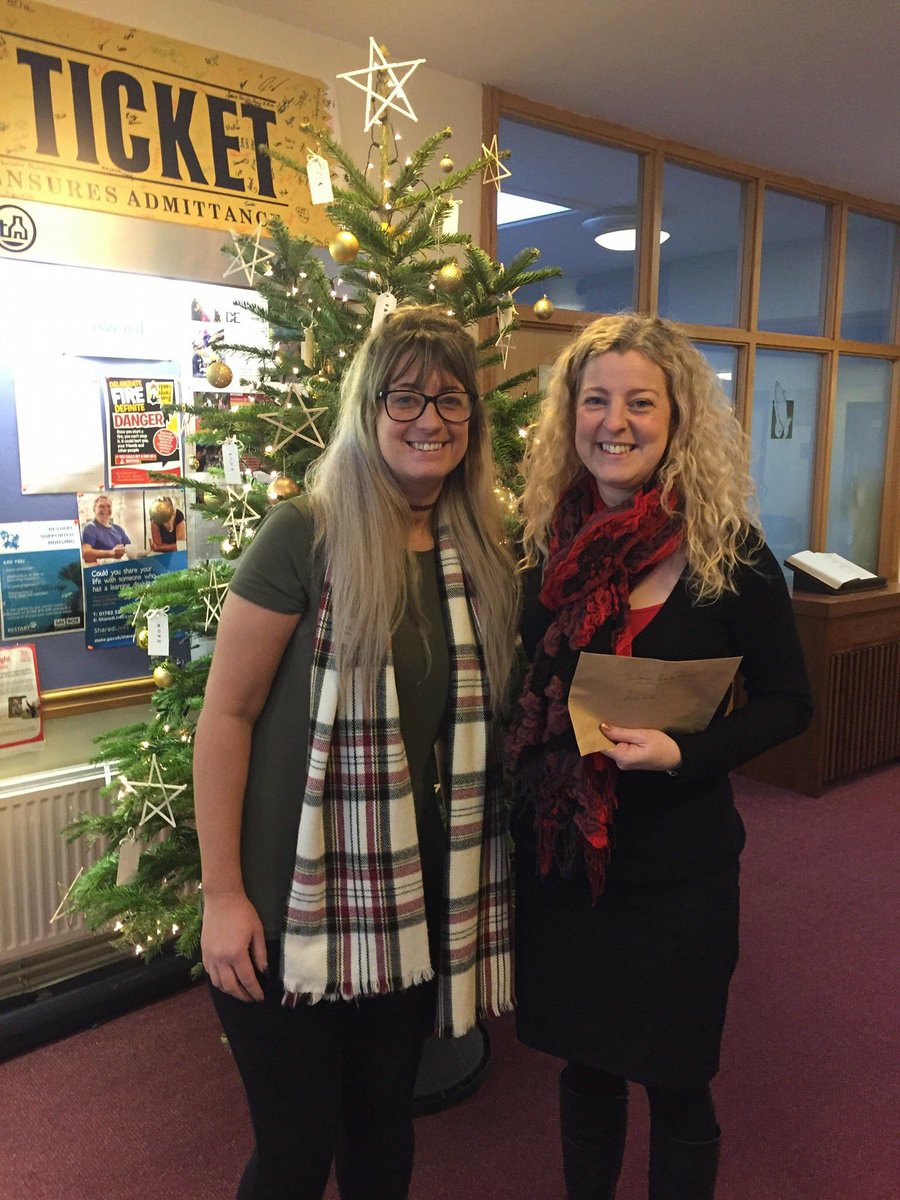 Well done to Laura who set up a raffle with prizes donated from local businesses to raise money for @swannbankchurch who sadly had funds stolen, she with other @StokeRecovery service users raised £61 which will help towards funding Christmas Dinner for vulnerable people in S-o-T