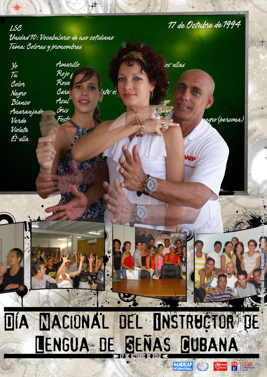 Felicidades a todos los maestros y Instructores de Lengua de Señas Cubana!!! a nombre de nuestra <a href="/NacionalAnsoc/">Asociación Nacional de Sordos de Cuba (ANSOC)</a>.
