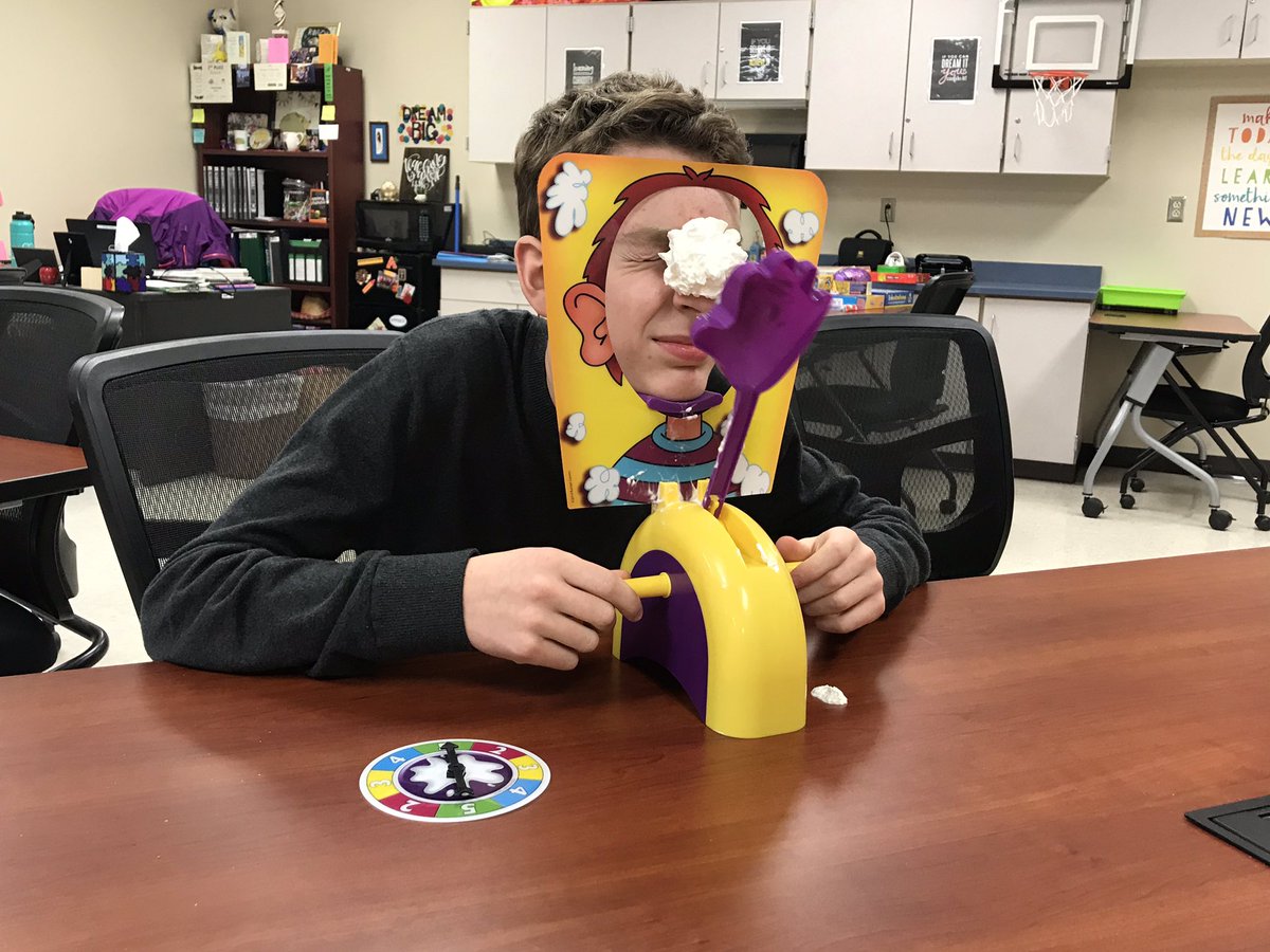 KRoach_BTBOCES's tweet photo. Thanks for bringing the fun game for our Winter Celebration today @lbury6 !! #ptech9 #wherethefunneverstops #happyholidays #pieface @SoTierPTECH https://t.co/iMNJvAj64d