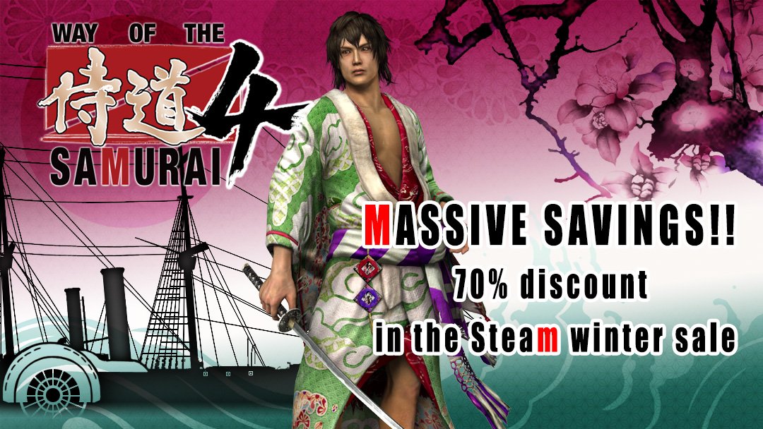 ghostlightgames's tweet photo. On the 5th day of Christmas Twittertron 2.018 gave to me: an awesome samuraiiiiiiiiiiiiiiiiiiiiiiii sandbox!!
The awesome #WayOfTheSamurai4 is a crazy 70% off in the #SteamSale until Jan 3rd. That’s just £5.69! What better way to digest turkey than this?
https://t.co/T3c7mBu1Gd https://t.co/crwTmmEzth