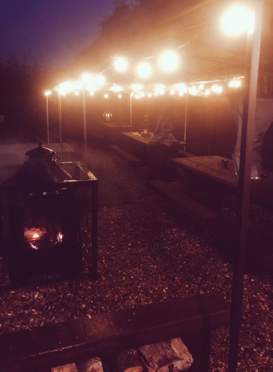 Outside winter wonder beer land set up! #ale #craft #logfire #boro