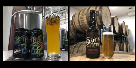 devilstrumpet's tweet photo. Today is “Double Down” Friday at the brewery. We are releasing both Giant’s Path Golden Sour and #tryn2Bcool IPA. Giant’s Path is aged in oak barrels and has the funk that only our house mixed yeast can yield & #tryn2Bcool’s Double Dry Hopped juiciness is hazy perfection. CU@3PM https://t.co/cSk0Yknpcg