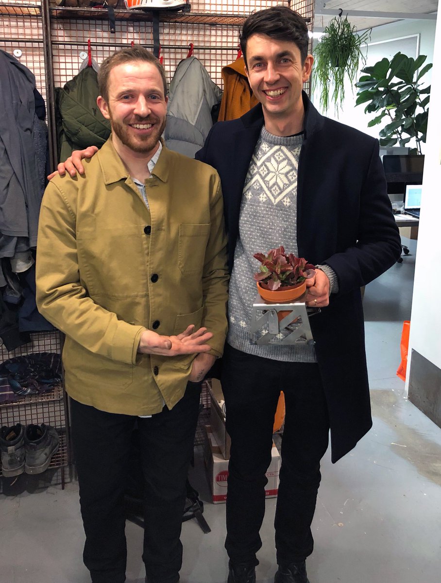jailmake's tweet image. We&apos;re finishing up for today until Jan 2nd! Have a great break and see you next year!

Photo of #Jailmake director Jamie Elliott and #ArchitectureForLondon Director Ben Ridley at the end of a #workshop day #making #plant #holders.

#holidays #festivejumpers #happychristmas