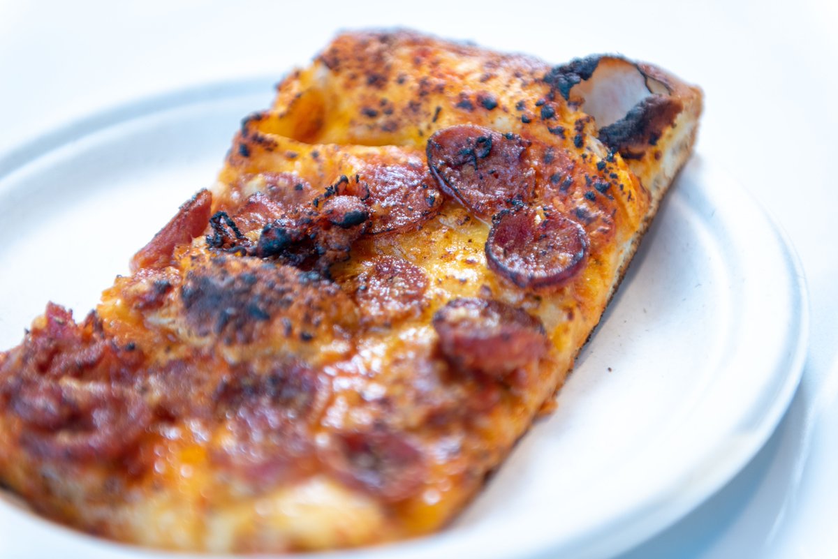 The hefty, dime-sized Pepperonis that dot our pies are small but mighty 💪🏻 <a href="/AgricoleHTX/">Agricole Hospitality</a> culinary director Vincent Huynh and executive chef Paul Lewis made the recipe together, which is now produced just for us by <a href="/FatbackPig/">Jim Myers</a>.
#pepperoni #pizza #vinnysasliceisnice #visithouston