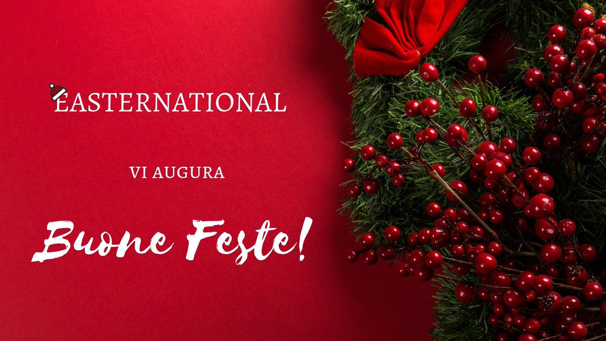 easternational's tweet photo. Con l'avvicinarsi delle feste natalizie, Easternational vi augura Buone Feste e vi dà appuntamento a gennaio con le prossime iniziative! https://t.co/fm1T54RmmQ