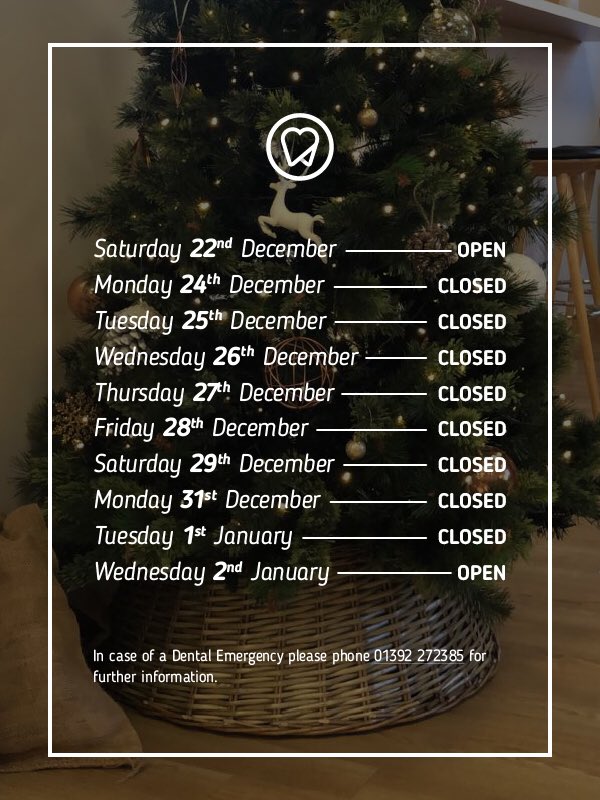 Last working day of 2018 tomorrow.. ready for that new smile in 2019? #Xmas #exeter #lastdayof2018 #inspireddentalcare #newsmile2019 #newyearnewyou