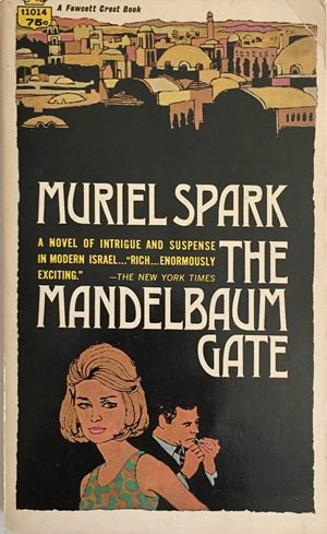 Our last #FridayBookCover is this classic from Fawcett Crest of The Mandelbaum Gate. Thank you for a brilliant Spark100 centenary year, and Merry Christmas from all at Spark100. #MurielSpark100 <a href="/natlibscot/">National Library of Scotland</a> <a href="/CreativeScots/">Creative Scotland</a> #illustration #design #SparksBookCovers