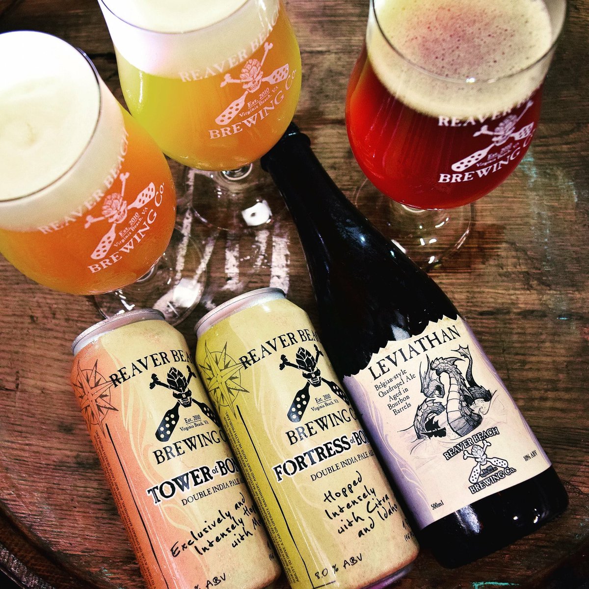 ☠️Dropping Sat. 12/22:

☠️Tower of Bones (8.0%)-DIPA dry hopped intensely w/ Mosaic.
☠️Fortress of Bones (8.0%)-DIPA dry hopped intensely w/ Citra &amp; Idaho 7.  
☠️Leviathan (10.0%)-Belgian-style Quad, aged in Bourbon Barrels for 8 months.

Come see us this weekend! 🎄🎅