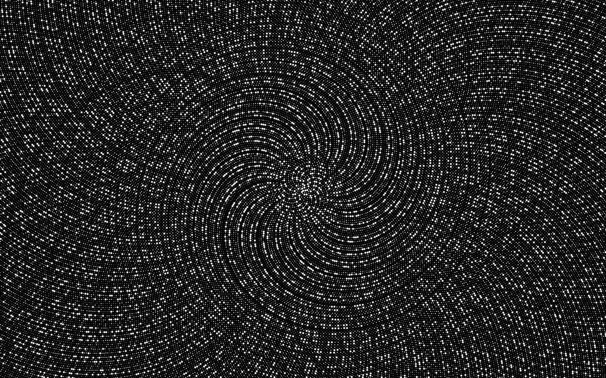 jinglejamOP's tweet photo. This is the Ulam Spiral. All the dots are prime numbers, placed on a square lattice of integers. Nobody knows why these patterns emerge. https://t.co/qIPloo1tpV