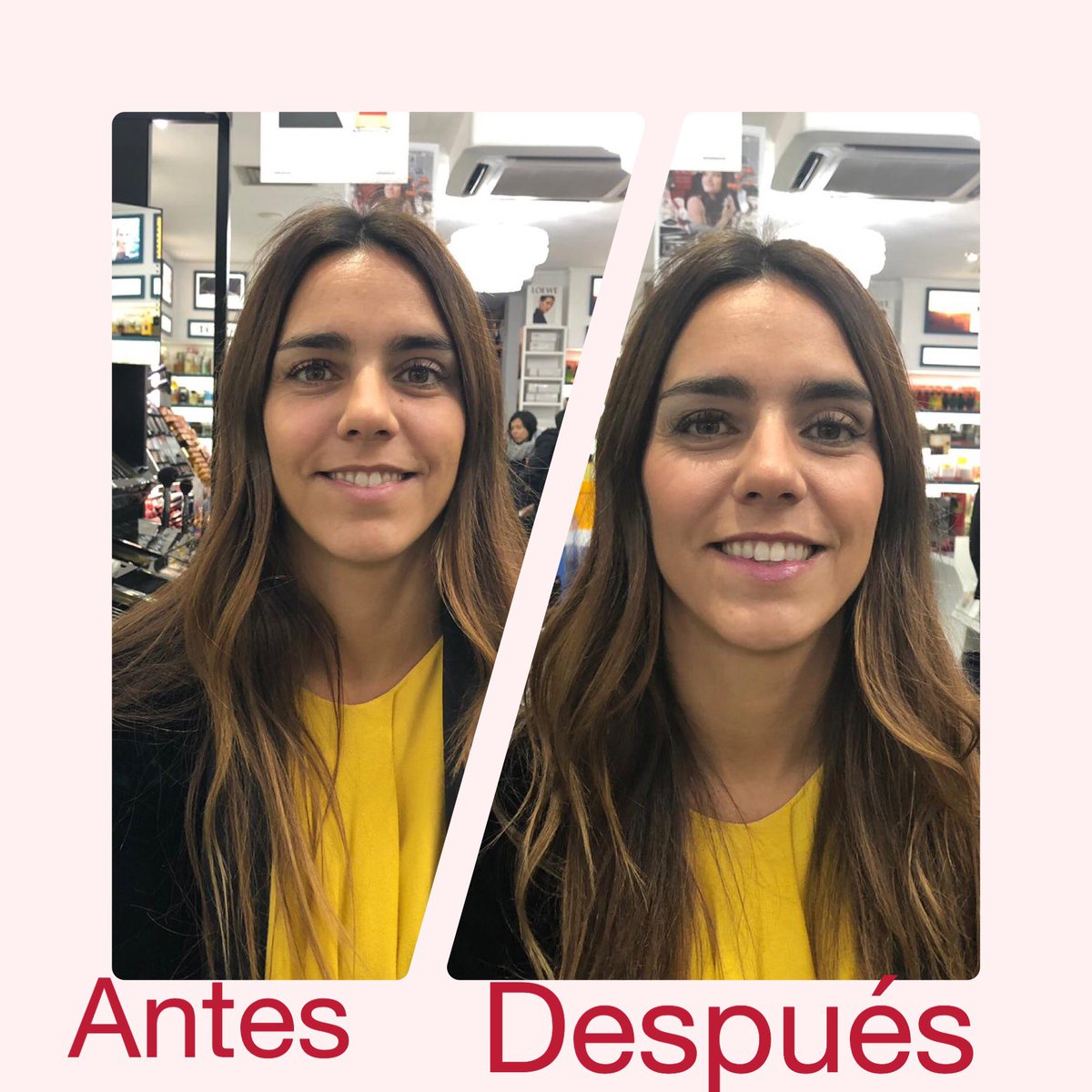 PerfuPadilla's tweet photo. Maquillaje de la mano de @guerlain antes y después con @beapadi #madrid #style #perfumeriaspadilla #guerlainmakeup #seguimossumando https://t.co/VCHzDNEr7y