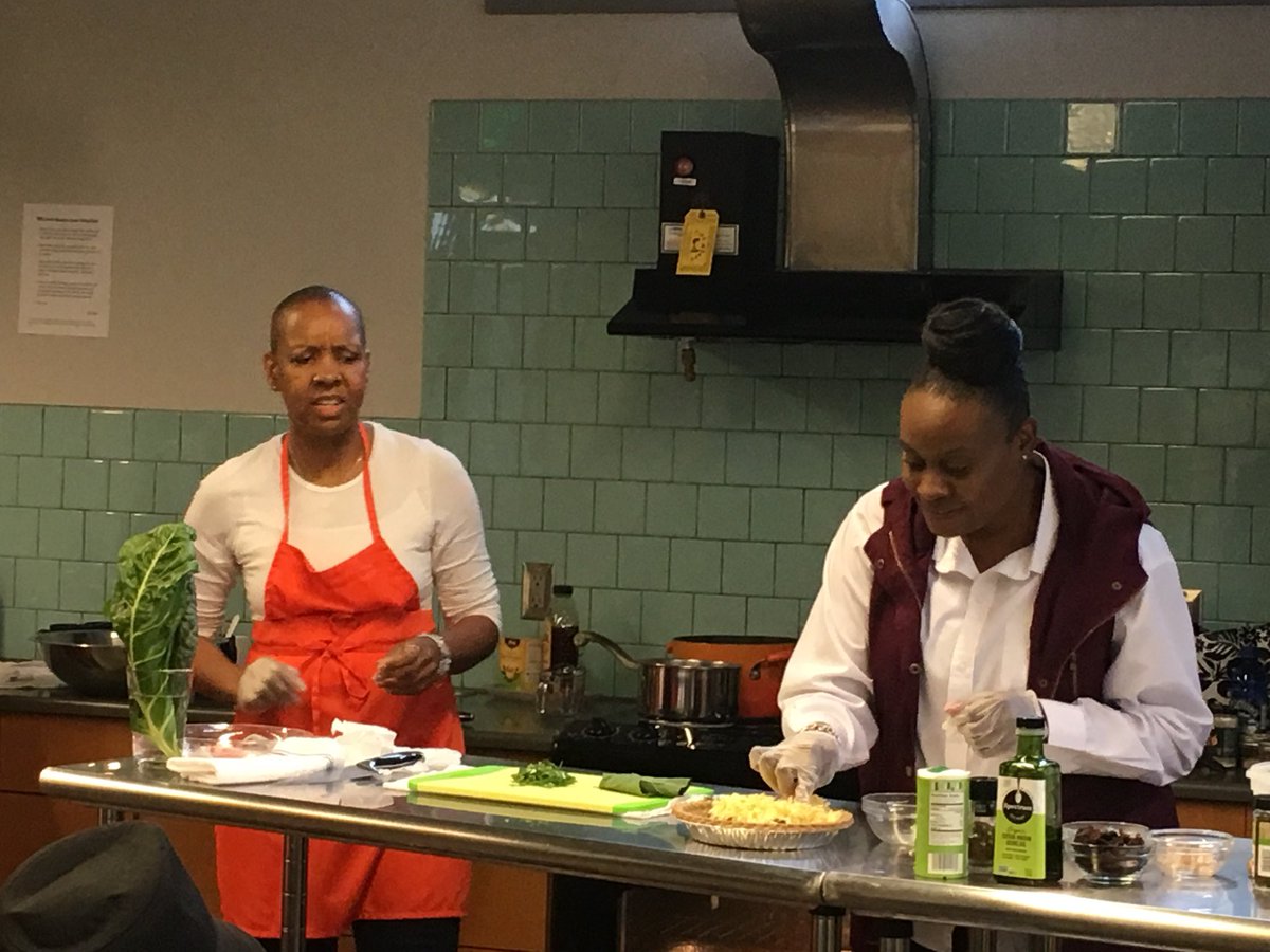 WrightAARP's tweet photo. We’re getting ready for the holidays with Chef Ama. Today attendees at the @AARPAL Fall Cooking Series are preparing a Greens Pie - greens (spinach and collards), sun dried tomatoes, dill, shallots, aged cheddar and havarti cheese, thyme, pasture raised eggs, and fresh herbs. https://t.co/Nwnz5VH1jy