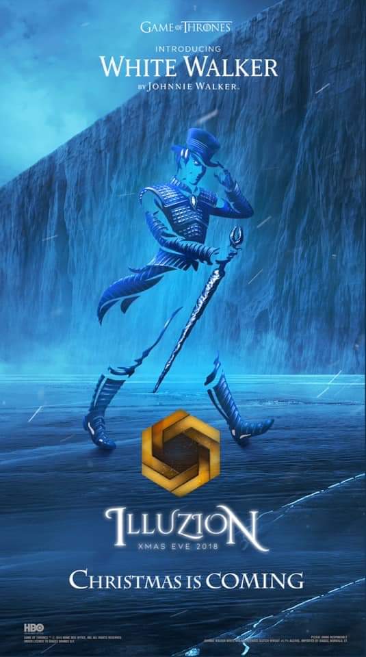 White Walker #ILLUZION 2018. A December to remember indeed :)
Register here to be a part of it-
tinyurl.com/IlluzionXmas