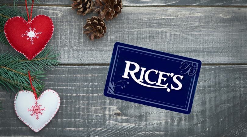 Rices gift cards make the perfect last-minute gift!🎄#FridayFeeIing #giftideas