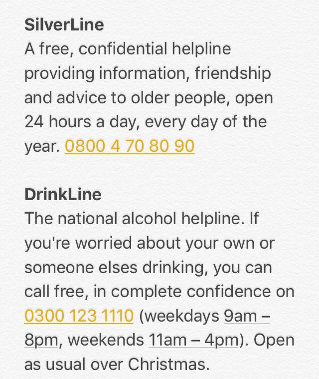 We know that Christmas isn't always a happy &amp; joyful time for many people.
Feelings of anxiety, sadness, grief, depression, feeling suicidal are very common.
Thankfully, there are people to turn to if you're feeling low. 
#KeepYourMentalHealthHealthy
#LetsTalk #SuicidePrevention