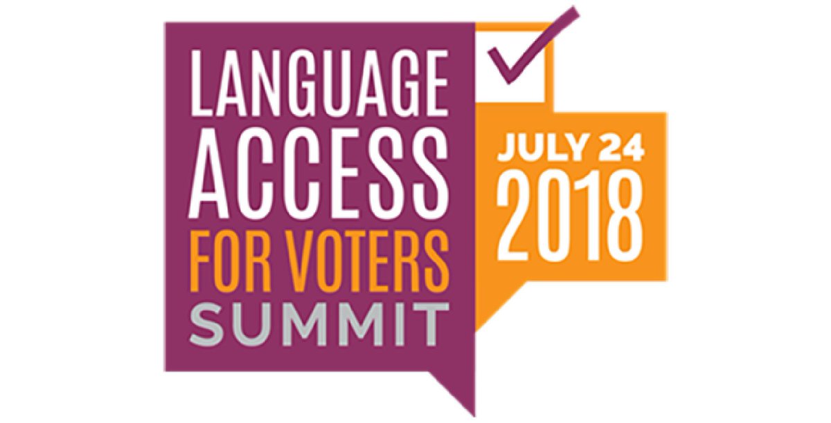EACgov's tweet photo. A #Countdown18 Moment: (July 2018) The @EACgov and Democracy Fund Voice 2018 Language Access for Voters Summit. Thanks to @VoiceDemocracy for partnering with us on this great event: https://t.co/NeUvGycyZO
#Language #Accessibility https://t.co/iF8zOqf49p