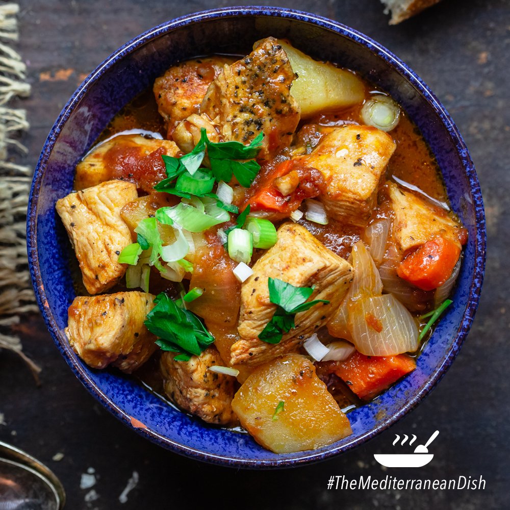 This #slowcooker chicken stew by <a href="/themeddish/">TheMediterraneanDish</a> will be your new favorite #winter comfort food! It's hearty, delicious and loaded with vegetables. #Recipe at this link 👉 bit.ly/2S8DF30